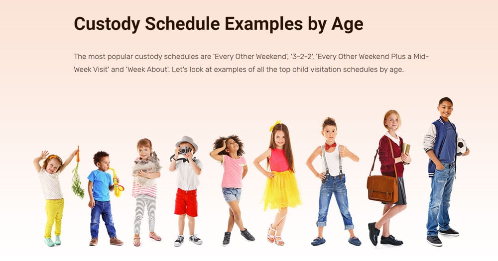 Timtab custody schedules by age